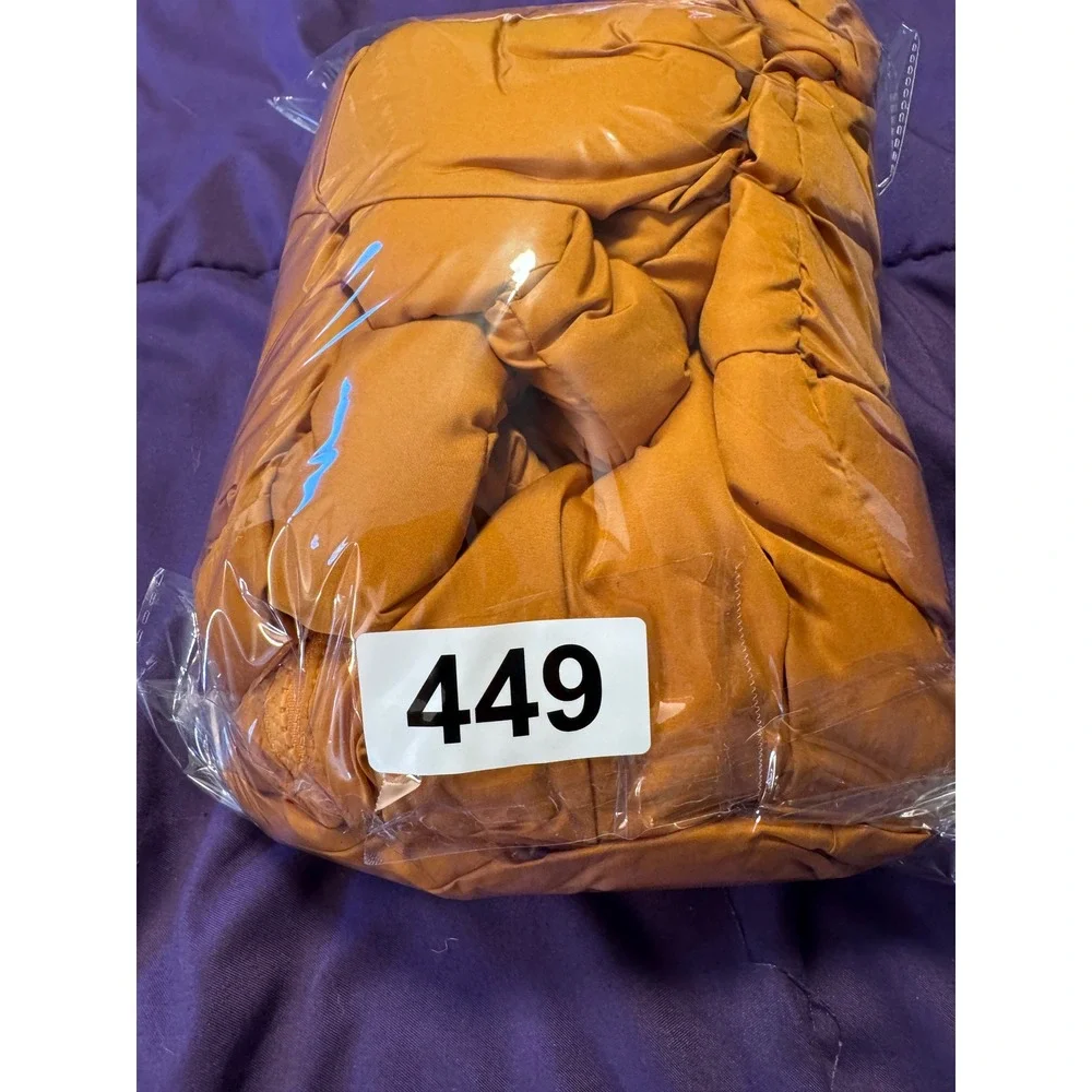 Old Navy Kids Water-Resistant Fleece-Lined Puffer Vest Mustard Orange 4T